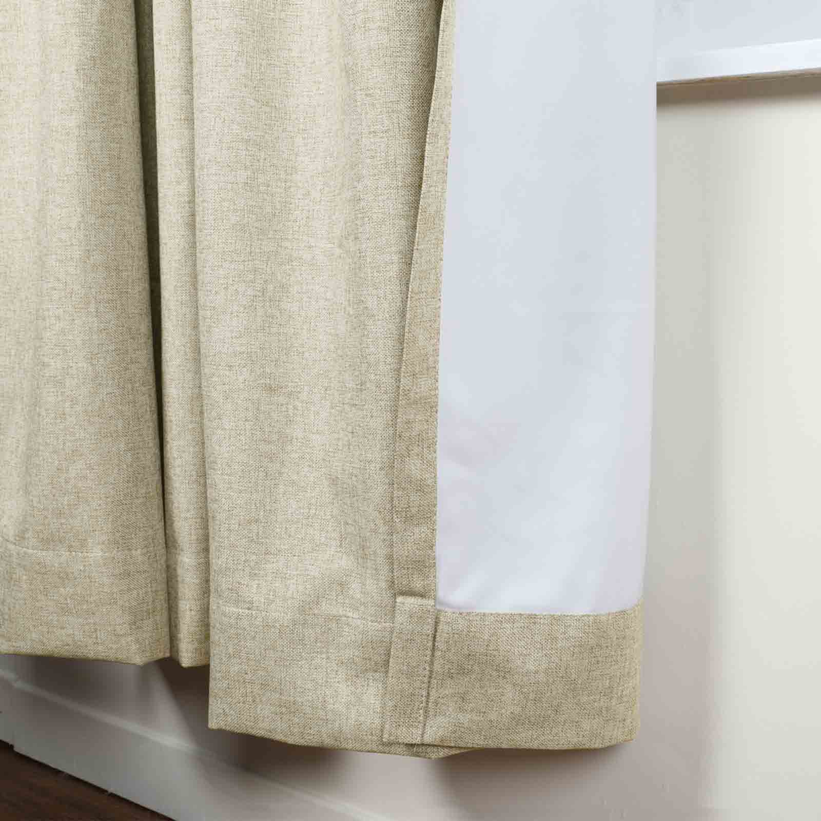 Mayra Faux Linen Blackout Curtains - Thermal Insulated Pleated Drapes for Living Room & Bedroom, Noise Reducing Window Treatments for Home Decor