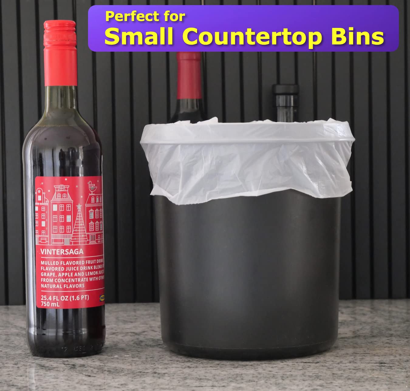 **2.6 Gallon Lavender Scented Trash Bags (200 Count) - White Small Bathroom Wastebasket Liners, Can Liners for Home, Office, Kitchen & Bathroom Bins - Fresh Scented Garbage Bags for Odor Control**
