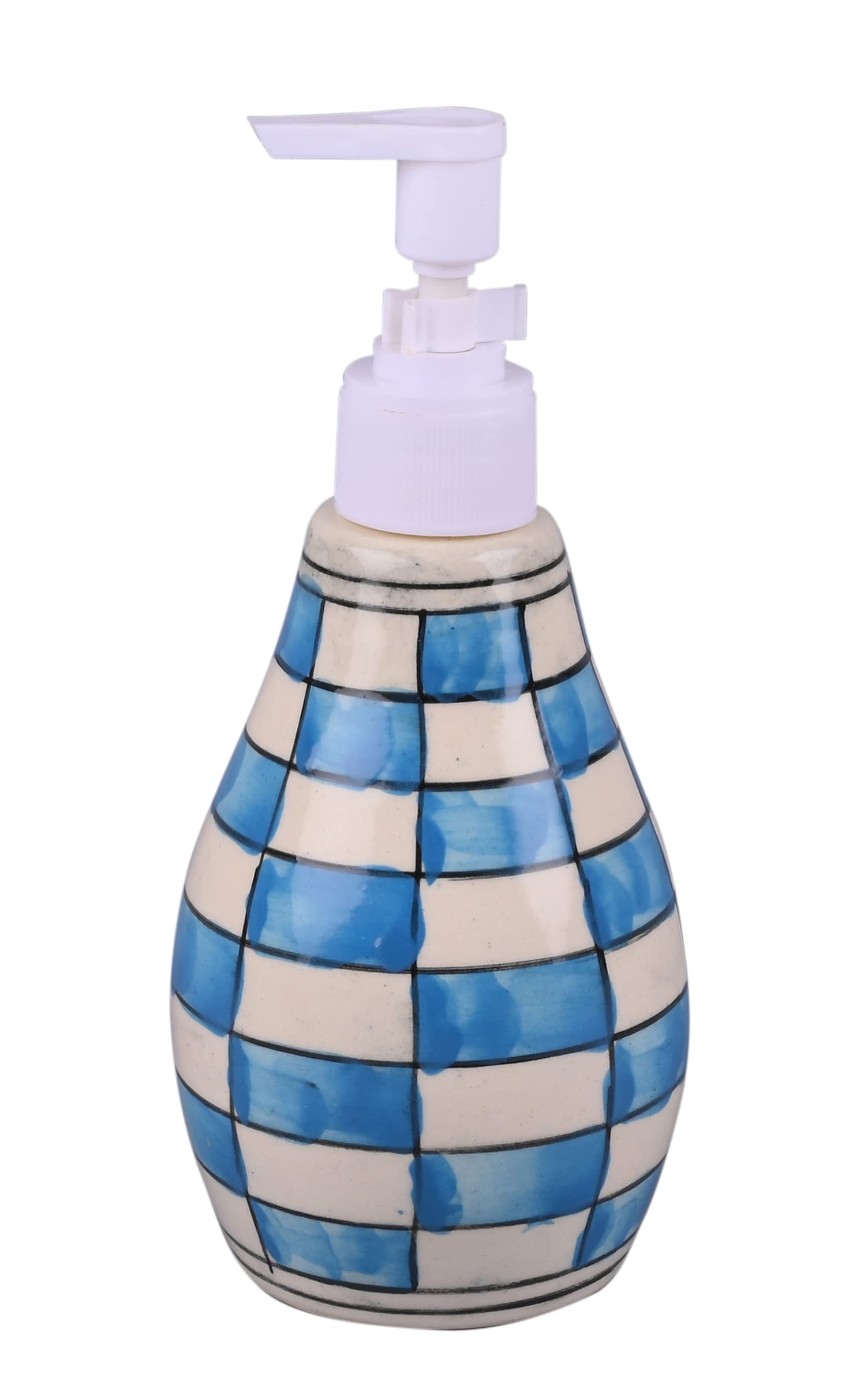 Refillable Ceramic Hand Soap Dispenser with Pump - Elegant Bathroom & Kitchen Soap Bottle for Liquid Soap, Lotion or Dish Soap - Perfect for Home, Office, Restaurant and Hotel Decor