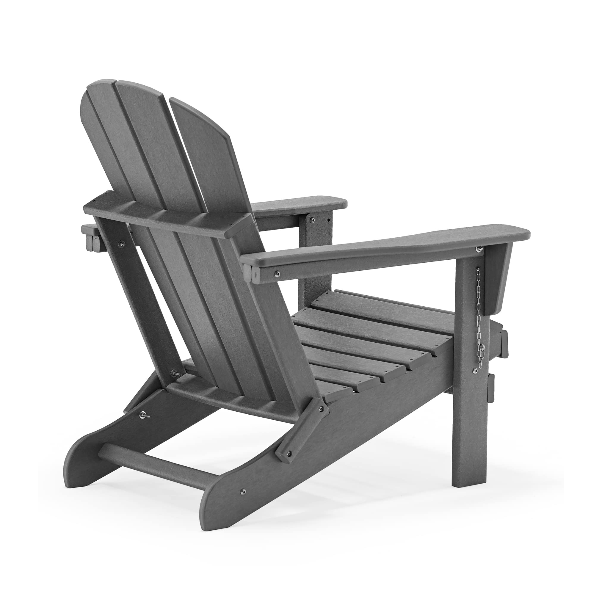 HDPE Adirondack Chair Set with Ottoman & Table - Outdoor Patio Furniture for Garden, Backyard
