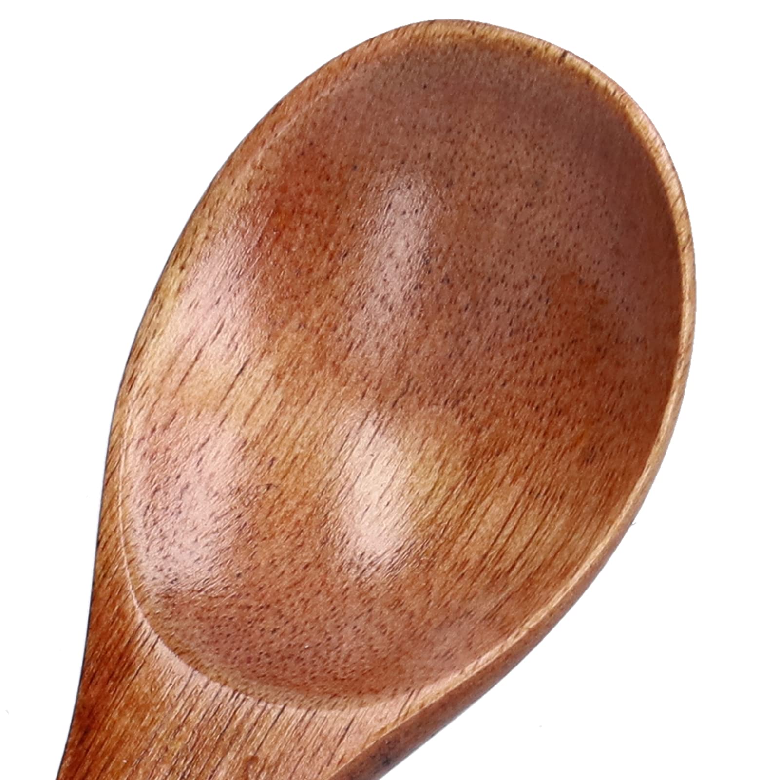 2Pcs Handmade Natural Wooden Spoons Set - Eco-Friendly Small Mixing Scoops for Soup, Coffee, Salad, Desserts, Chips, Snacks, Cereal & Fruit - Perfect for Kitchen, Camping & Picnic Use