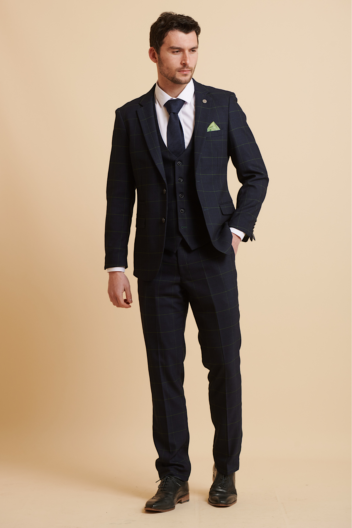 Everton FC James Tarkowski Navy Green Check Suit - Official EDINSON Football Jersey for Match Day & Fan Events