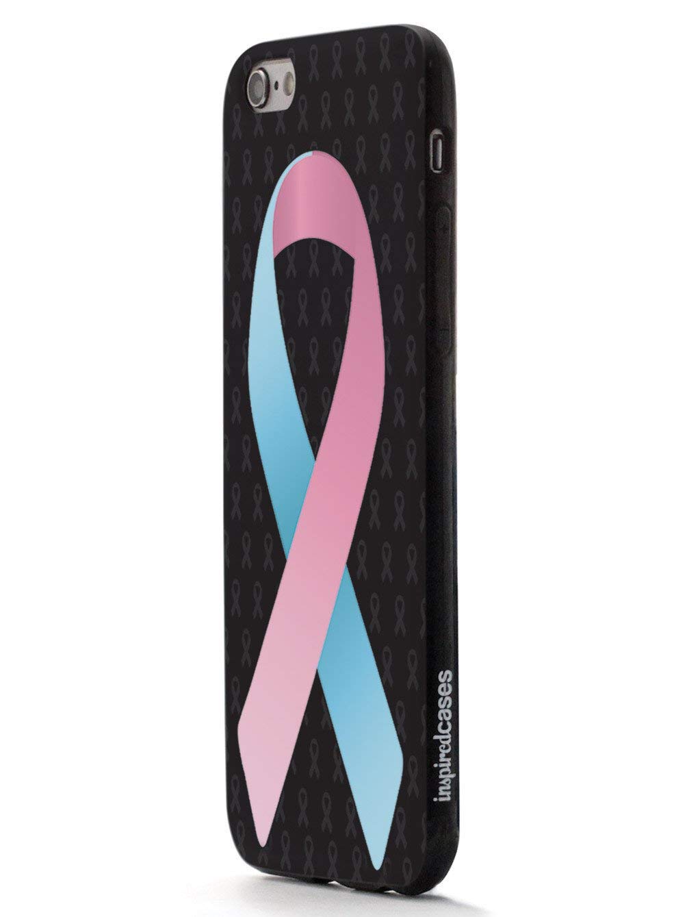 Inspired Cases - Samsung Galaxy S10e Case - 3D Textured Protective Phone Cover with Light Pink & Blue Awareness Ribbon - Slim Shockproof Design - Perfect for Work, Travel & Everyday Use