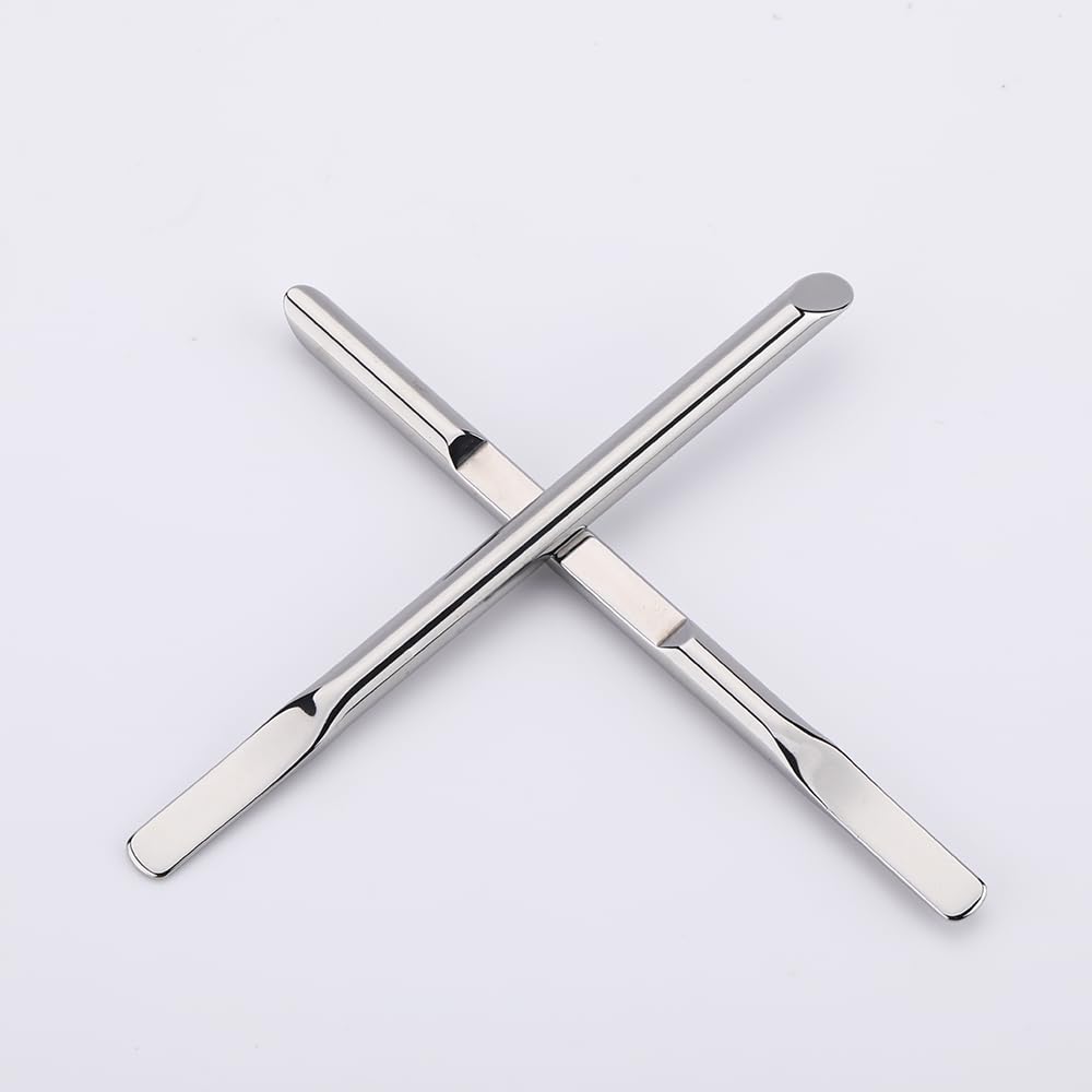2PCS Stainless Steel Wax Carving Tools Kit - Double-Headed Sculpting Spoon for Jewelry Making & Candle Design (3.39 Inch, Silver) - Perfect for Wax Modeling, DIY Crafts & Sculpting Projects