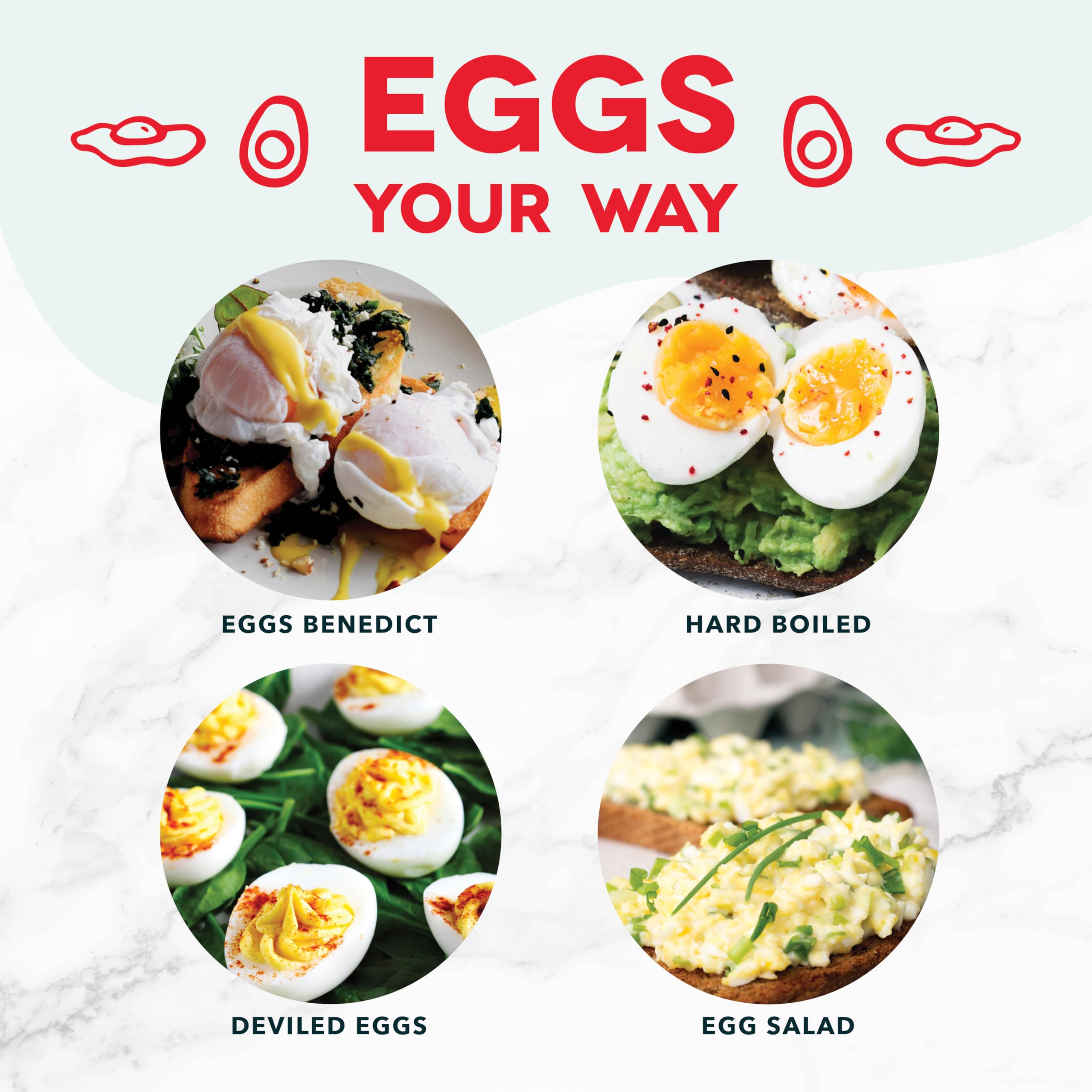 DASH Rapid Egg Cooker: Electric Egg Cooker for Hard Boiled, Poached, Scrambled Eggs & Omelets - 6 Egg Capacity, Auto Shut Off - Perfect for Breakfast, Meal Prep & Keto Diet - Dream Blue