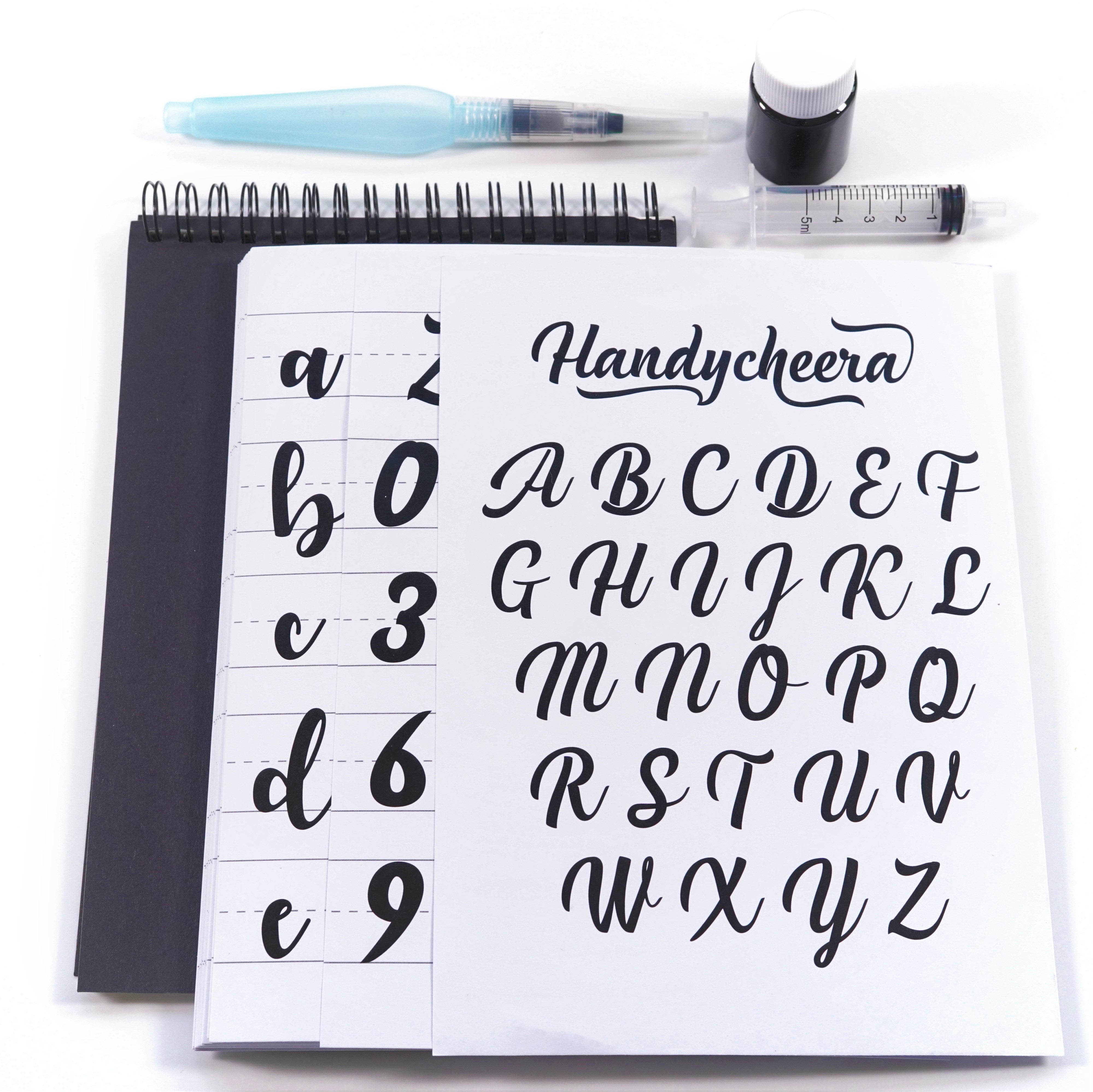 Premium Brush Lettering Kit for Calligraphy - Complete Set with Pens, Ink & Practice Sheets | Perfect for Hand Lettering, DIY Crafts, Wedding Invitations & Scrapbooking