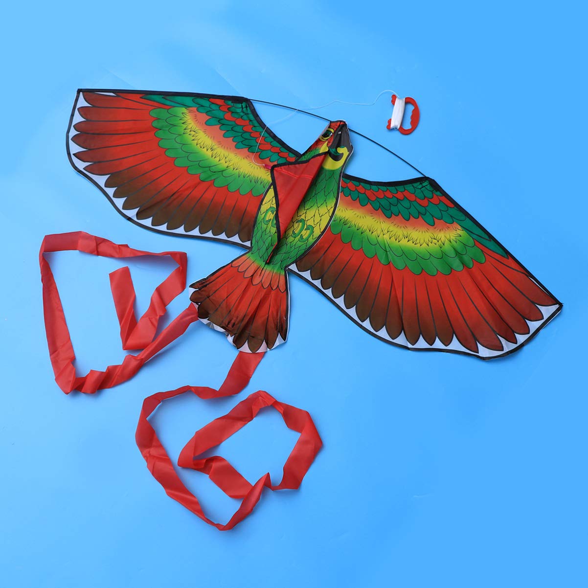 VOSAREA 2-Pack Cartoon Parrot Kites - Colorful Flying Kites for Kids & Adults - Durable Outdoor Beach Toys for Family Fun, Birthday Gifts, Park Play, and Summer Activities