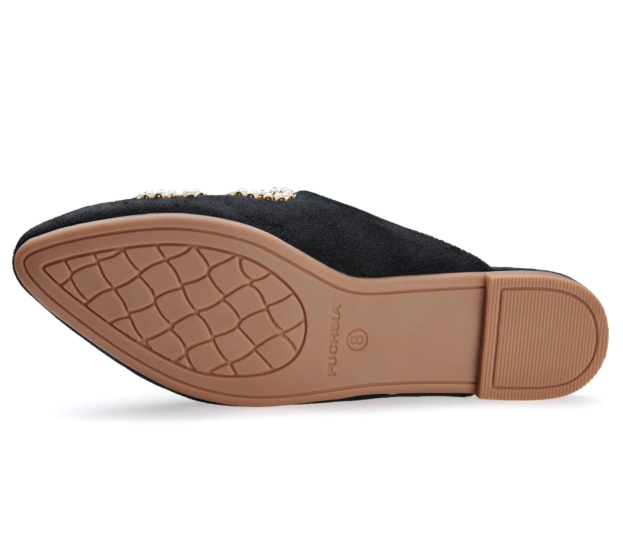 Artisan Galaxy Black Pearl Women's Mule Slides - Pointed Toe Slipper Shoes for Home, Lounge & Casual Outings