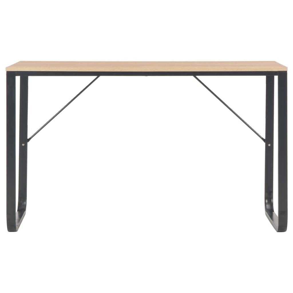 vidaXL Industrial Computer Desk - Black & Oak Space-Saving Design with Large Work Surface | Engineered Wood & Powder-Coated Metal Construction | Home Office, Gaming & Study Desk - Durable & Versatile Workspace Solution