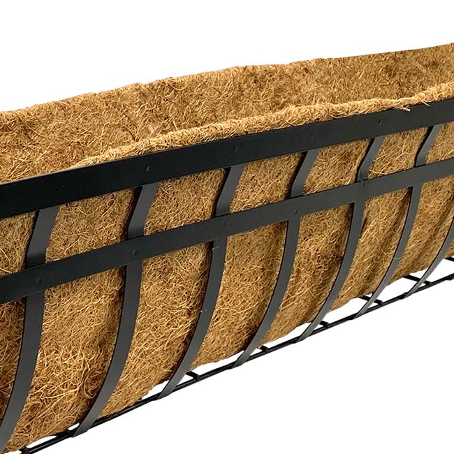 Panacea 88559 Black Steel Planter Boxes - 48