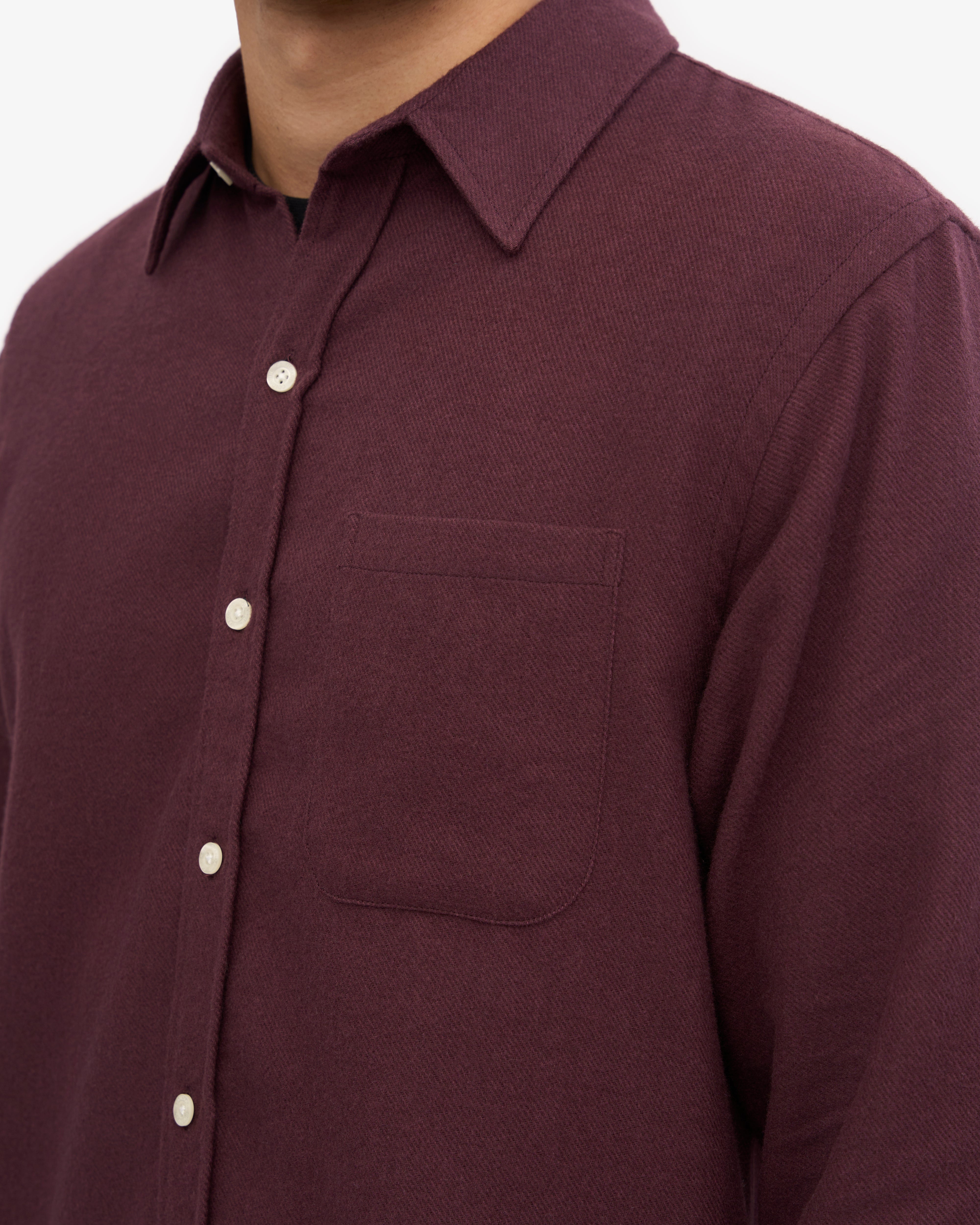 Organic Flannel Shirt for Men & Women - Soft 100% Cotton Plaid Shirt in Oxblood Red - Perfect for Outdoor Camping, Hiking and Fall Fashion