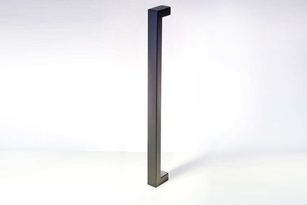 24 Inch Matte Black Stainless Steel Door Pull Handle - Modern Square Bar Handle for Wooden Barn, Shower Glass & Entry Doors - Single or Double Door Hardware - Durable & Stylish for Home, Office & Commercial Use
