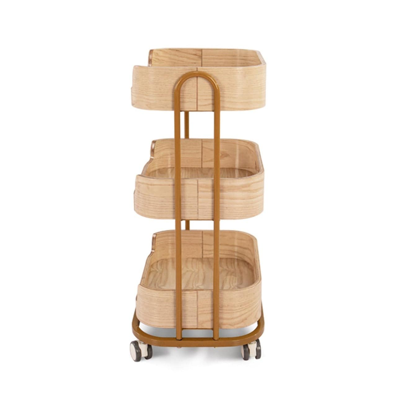 Beauty Salon Rolling Trolley Cart - Professional Mobile Storage Organizer for Hair Stylists & Nail Technicians - Perfect for Salon, Spa & Home Use - Burlywood Finish