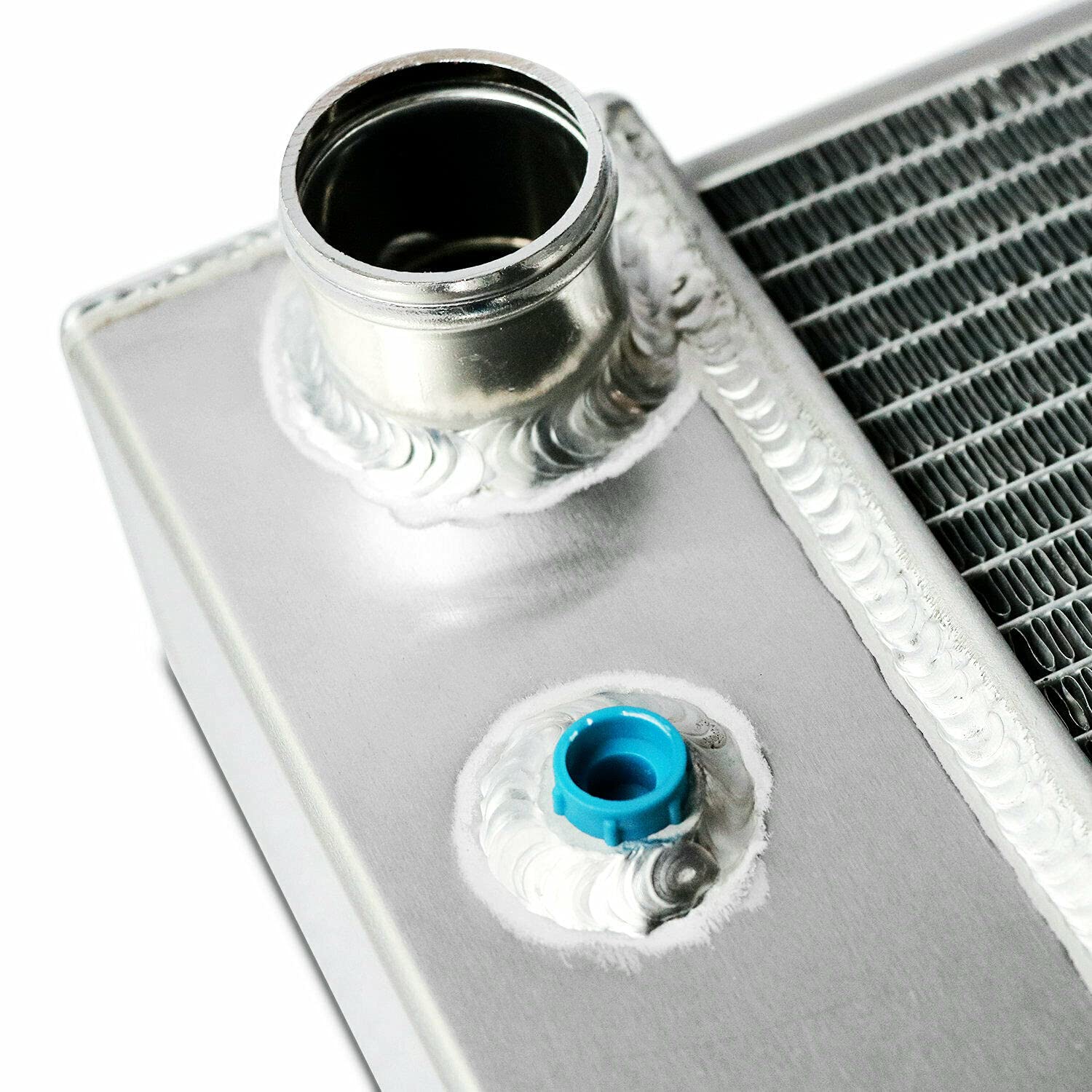 4 Row Aluminum Radiator with Shroud Fan & Relay Kit for 1971-1990 Chevy C/K 10 20 30 & Caprice - Heavy Duty Cooling Upgrade for Classic Trucks & Cars - Perfect for Restoration Projects & Hot Rod Builds