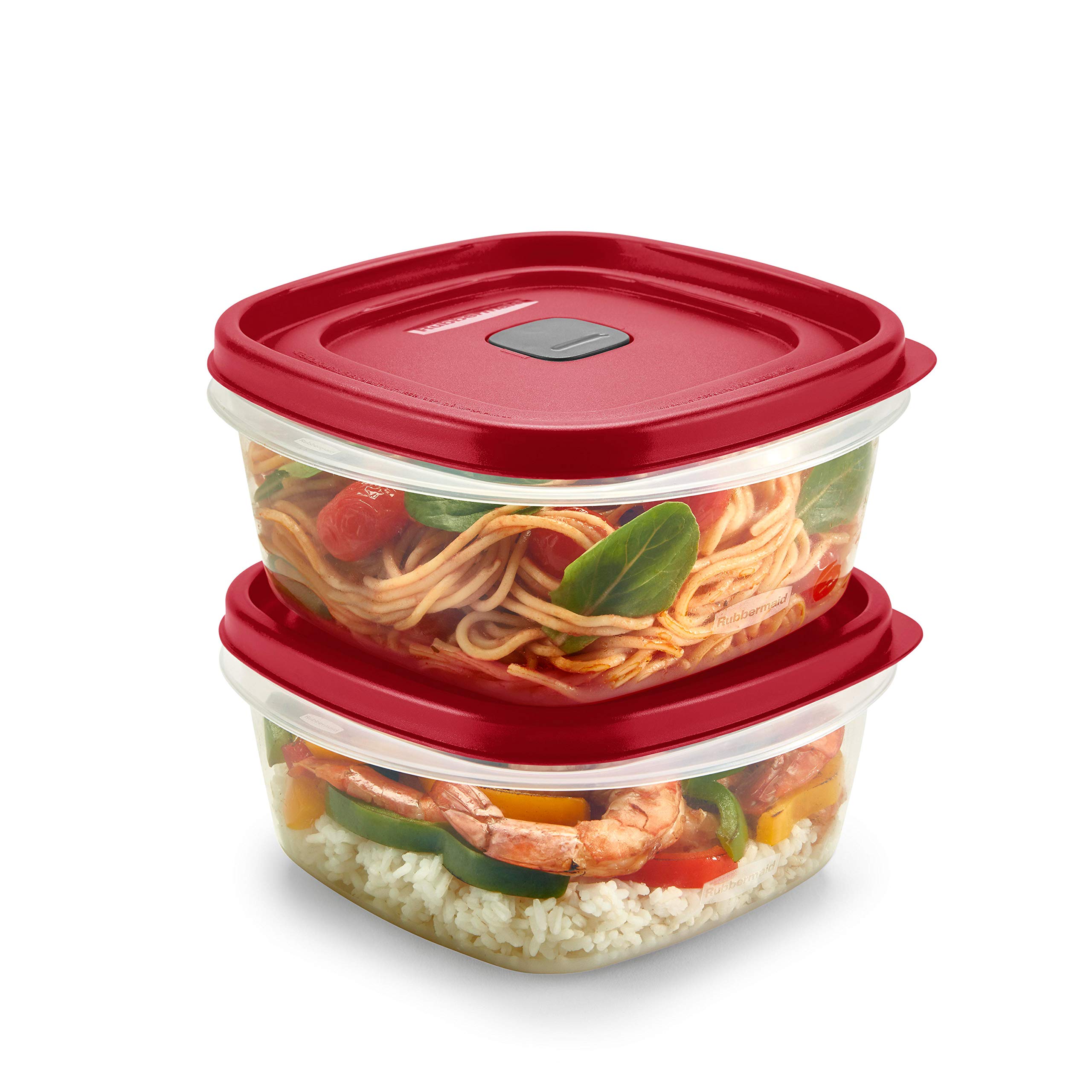 Rubbermaid Easy Find Lids 5-Cup Food Storage Containers with Lids - Airtight Kitchen Organization for Meal Prep, Leftovers & Pantry Storage