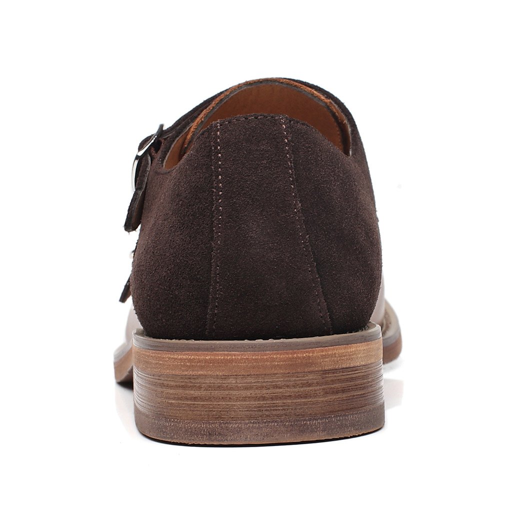 La Milano Men's Genuine Leather Double Monk Strap Loafers - Brown Dress Shoes for Business & Casual Wear - Size [Your Size] - Perfect for Office, Weddings & Formal Events