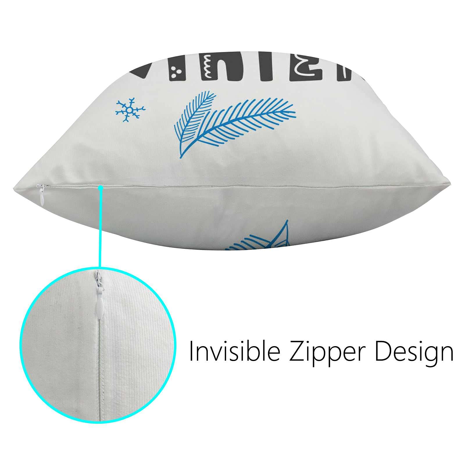 Vantaso Snowflake Throw Pillow Cover 18x18 Inch - Soft Winter Holiday Decorative Cushion Case with Zipper for Sofa, Couch & Bedroom - Perfect for Christmas Decor, Cozy Home & Seasonal Gift