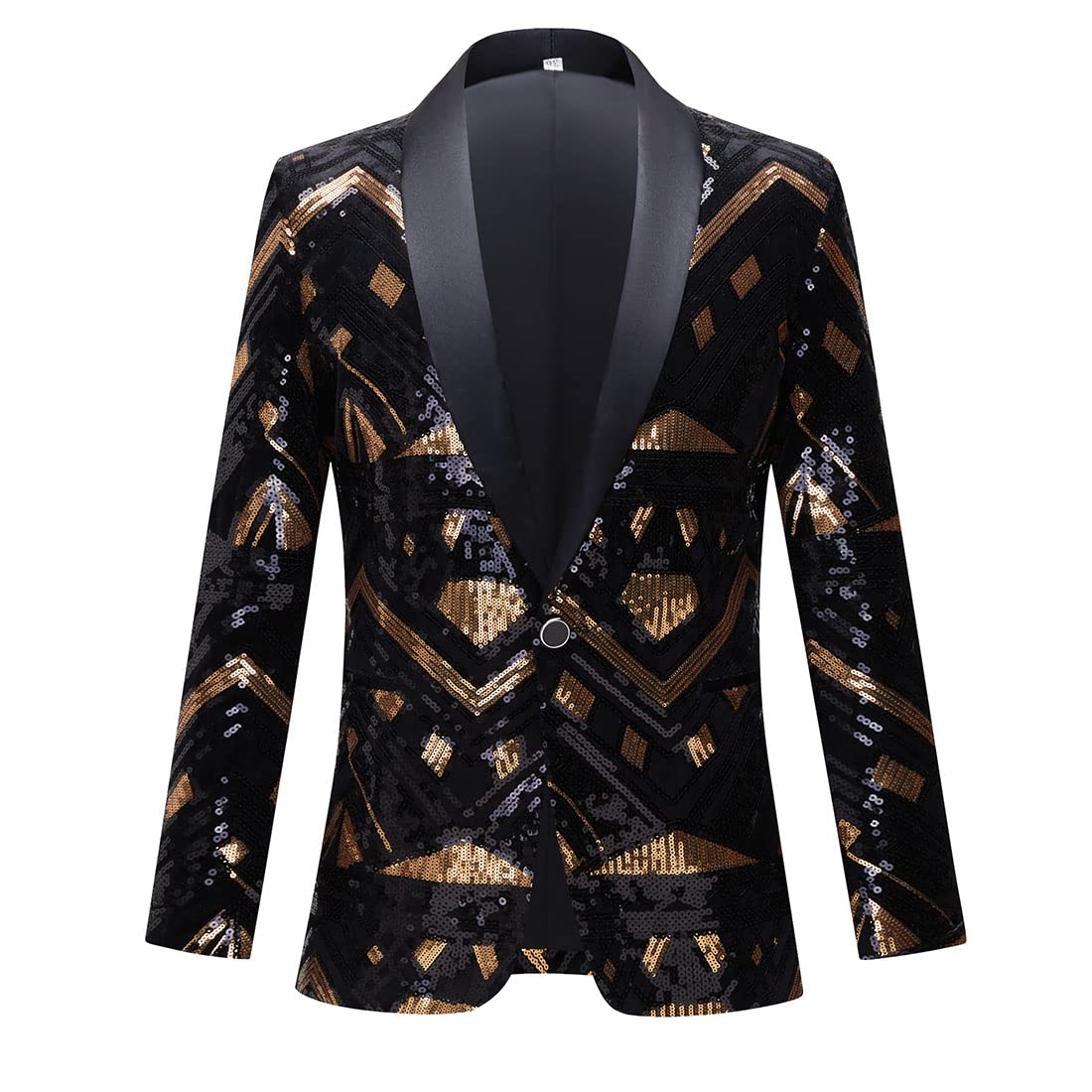 Stylish Men's Sequin Blazer with Colorful Patterns - Perfect for Parties, Weddings & Special Occasions