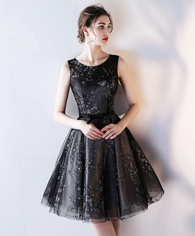 Elegant Black Tulle A-Line Short Prom Dress for Homecoming - Perfect for Dances, Parties & Special Occasions