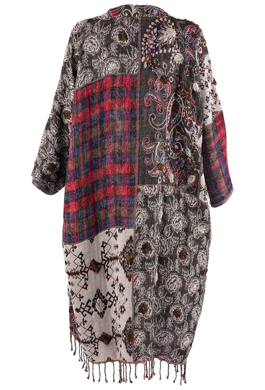Stylish Paparazzi Paisley Fringed Kimono - Lightweight Boho Cover Up for Women, Perfect for Beach, Pool Party & Summer Vacation