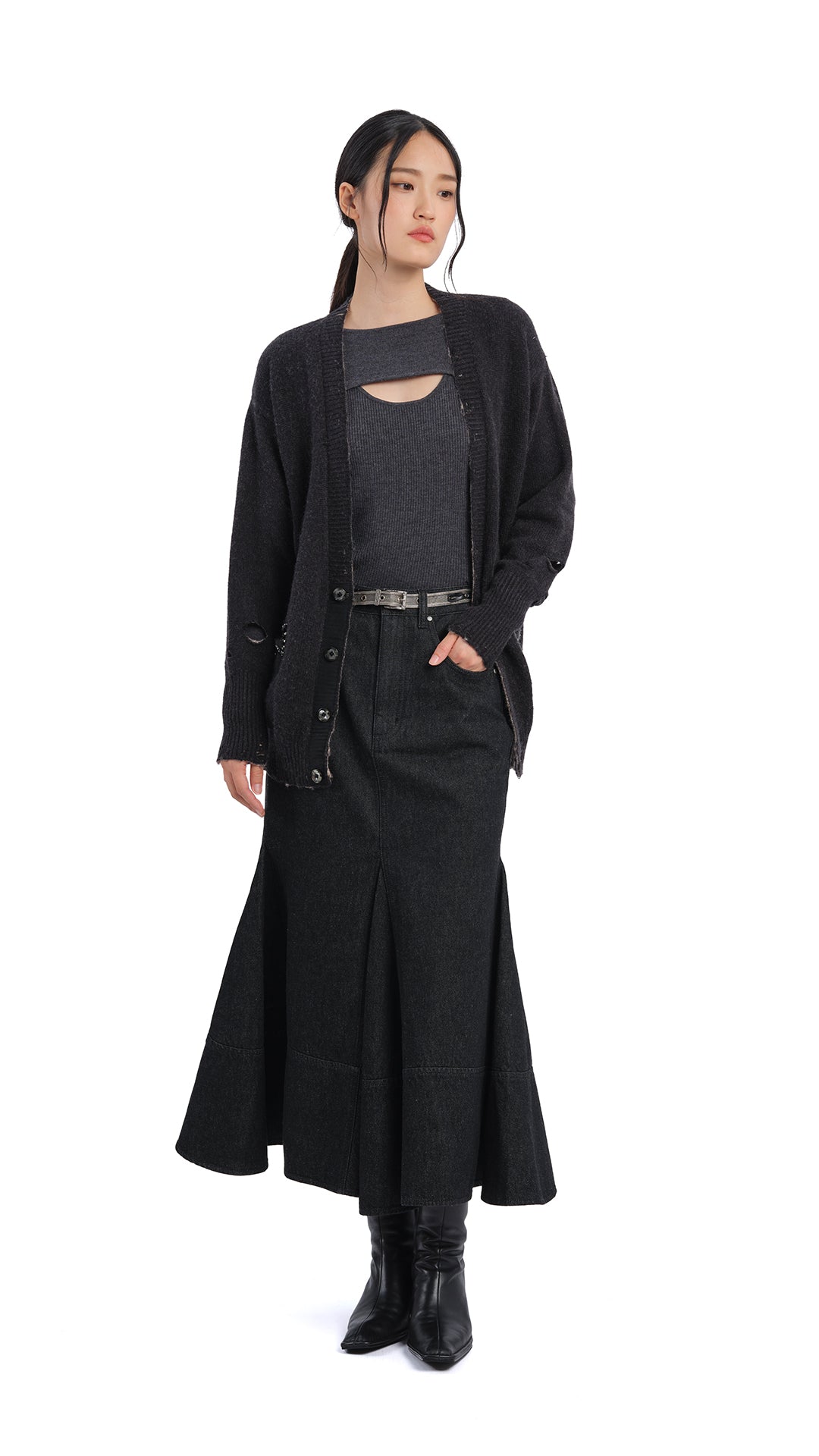 2 in 1 Wool Sweater for Women - Warm Winter Pullover & Cardigan Combo - Cozy Knitwear for Office, Travel & Casual Outfits