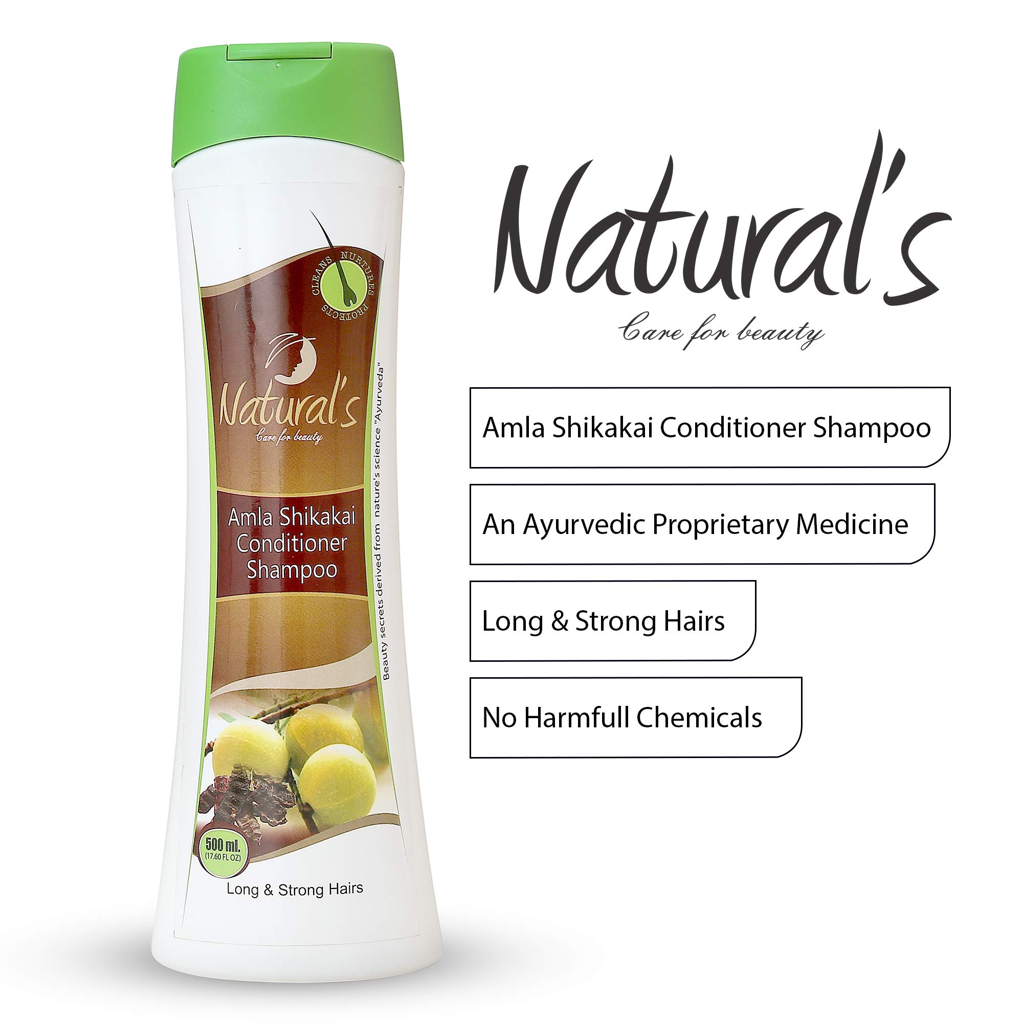 Natural's Care Amla Shikakai Hair Conditioner & Shampoo for Long Strong Hair - 500ml (Pack of 1) | Ayurvedic Herbal Treatment for Hair Growth & Shine | Perfect for Daily Hair Care Routine