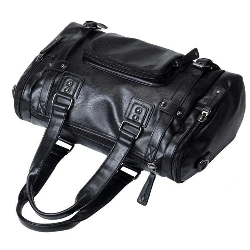 Premium Genuine Leather Duffle Bags for Men - Waterproof Travel Gym Weekender Bag - Perfect for Business Trips, Gym & Weekend Getaways