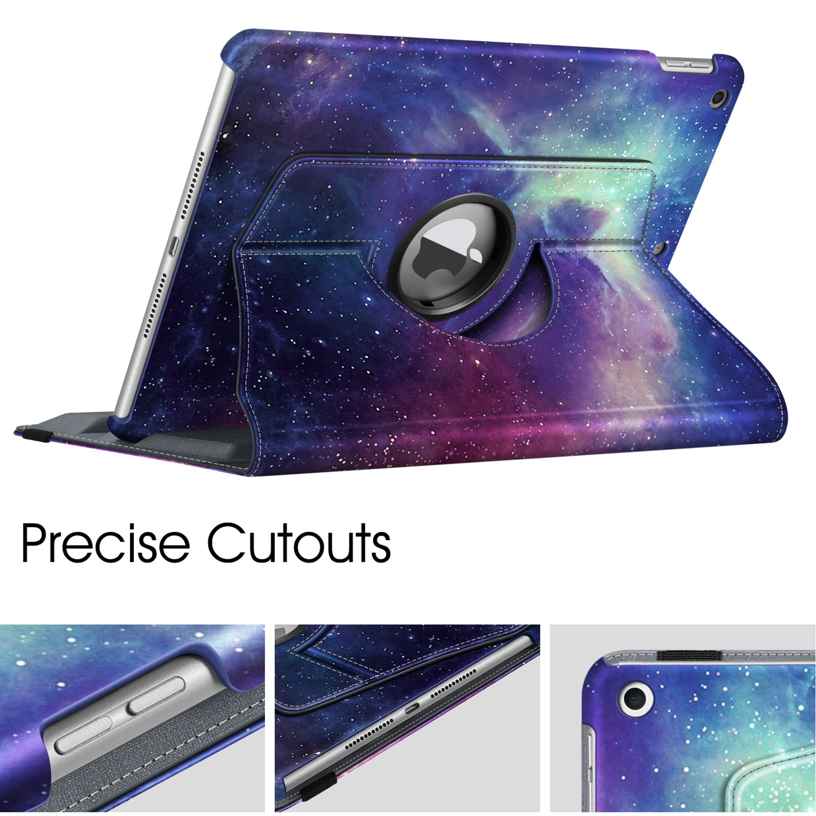 Fintie 360 Rotating Stand Case for iPad 9th/8th/7th Generation 10.2 Inch (2021/2020/2019) - Protective Back Cover with Auto Wake/Sleep, Compatible with iPad 10.2