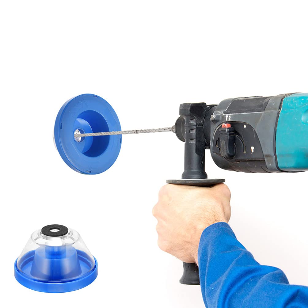 DOITOOL Electric Drill Dust Collector Cover - Wall Drill Dust Collector Accessory for Drywall, Concrete & Wood (Blue) | Perfect for Home Renovation, DIY Projects & Professional Construction Work