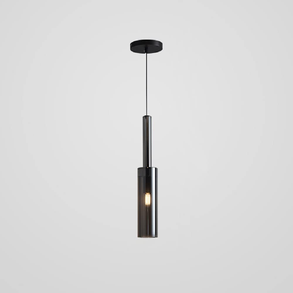 Modern Brass Finish Mini Crystal Pendant Light - 1-Light Ceiling Fixture for Living Room, Bar & Coffee Shop | Gloss Black Finish | Elegant Dining Room & Kitchen Island Lighting