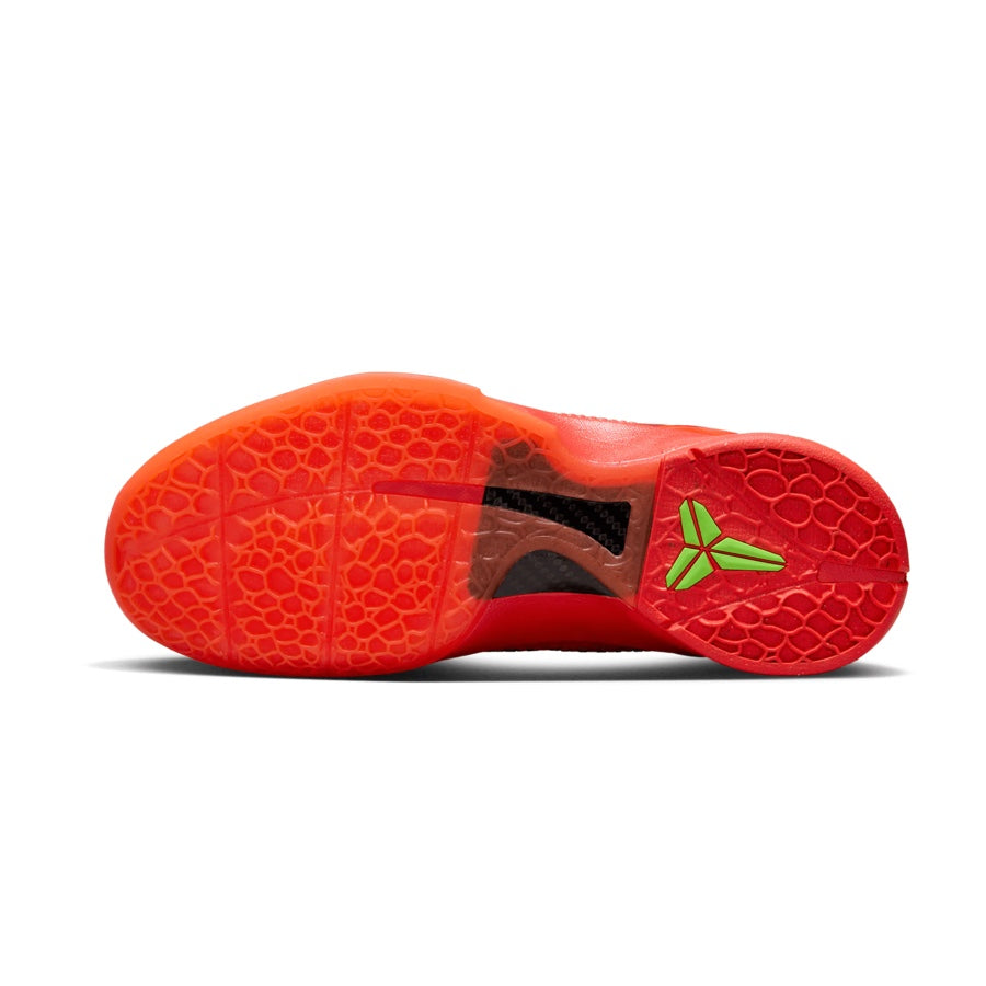 Nike Kobe 6 Protro Reverse Grinch Basketball Shoes - Bright Crimson, Black & Electric Green - High-Performance Court Sneakers for Men's Basketball Games & Training