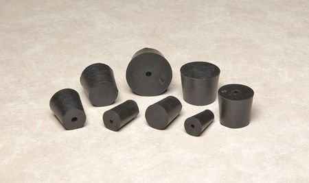 25mm Black Rubber Stopper - Pack of 24 - Perfect for Science Labs, Home Brewing & DIY Projects