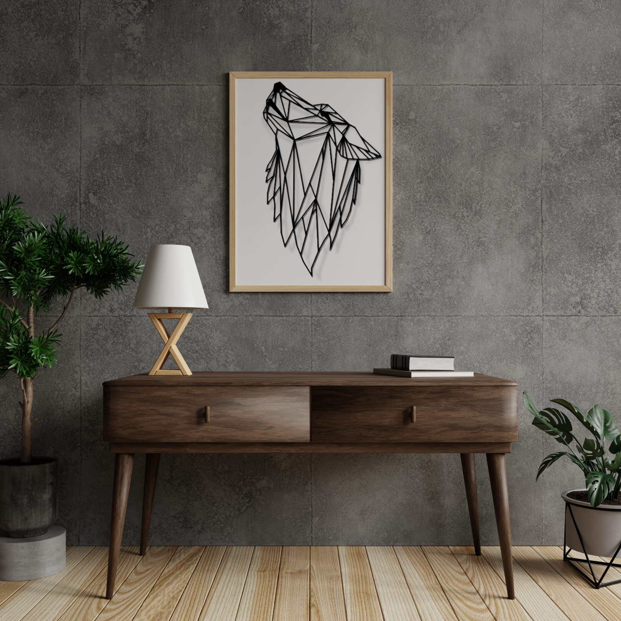 Wolf Metal Wall Art Decor for Living Room & Bedroom - Indoor Outdoor Home Decor