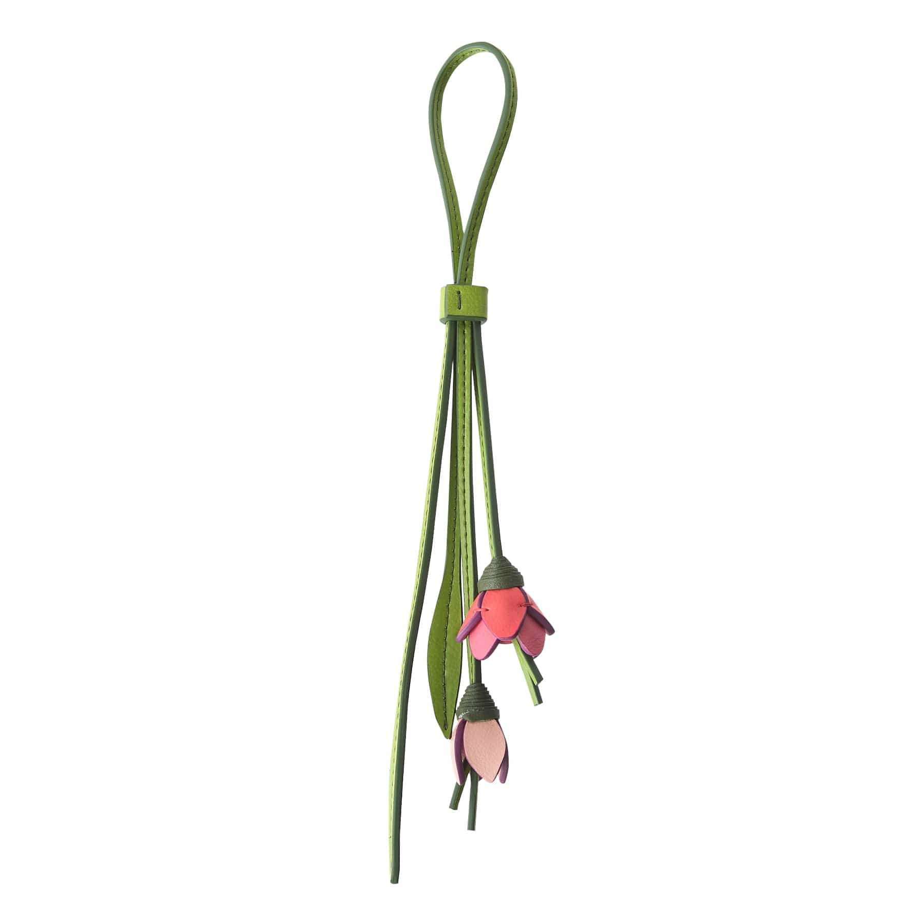 Pink Tulips Bag Charm - Elegant Handbag Accessory for Women | Perfect for Purses, Backpacks & Luggage | Cute Gift Idea for Friends & Family
