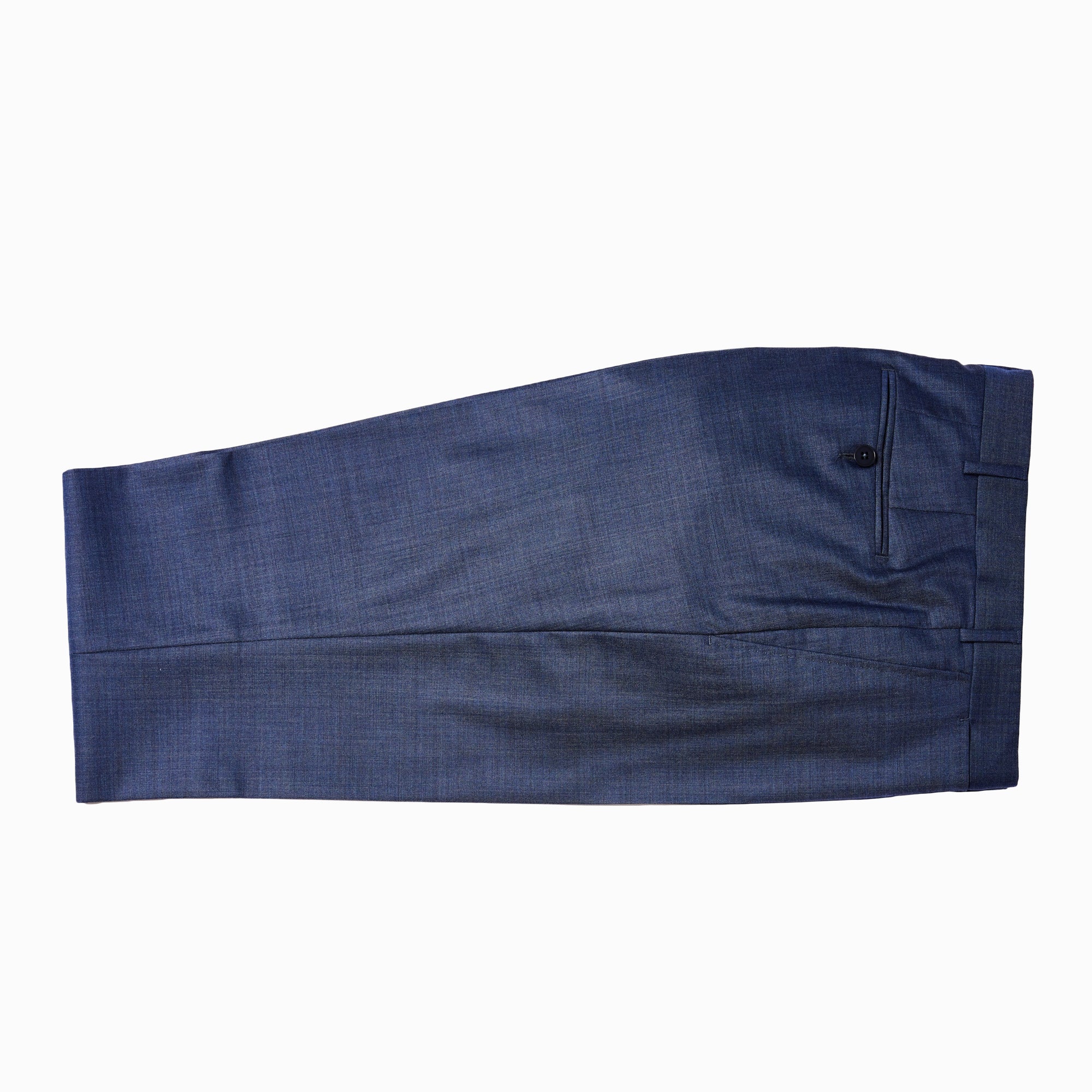 ERMENEGILDO ZEGNA Multi-Season Wool Suit for Men - Solid Blue Classic Business Attire - Perfect for Office, Weddings & Formal Events