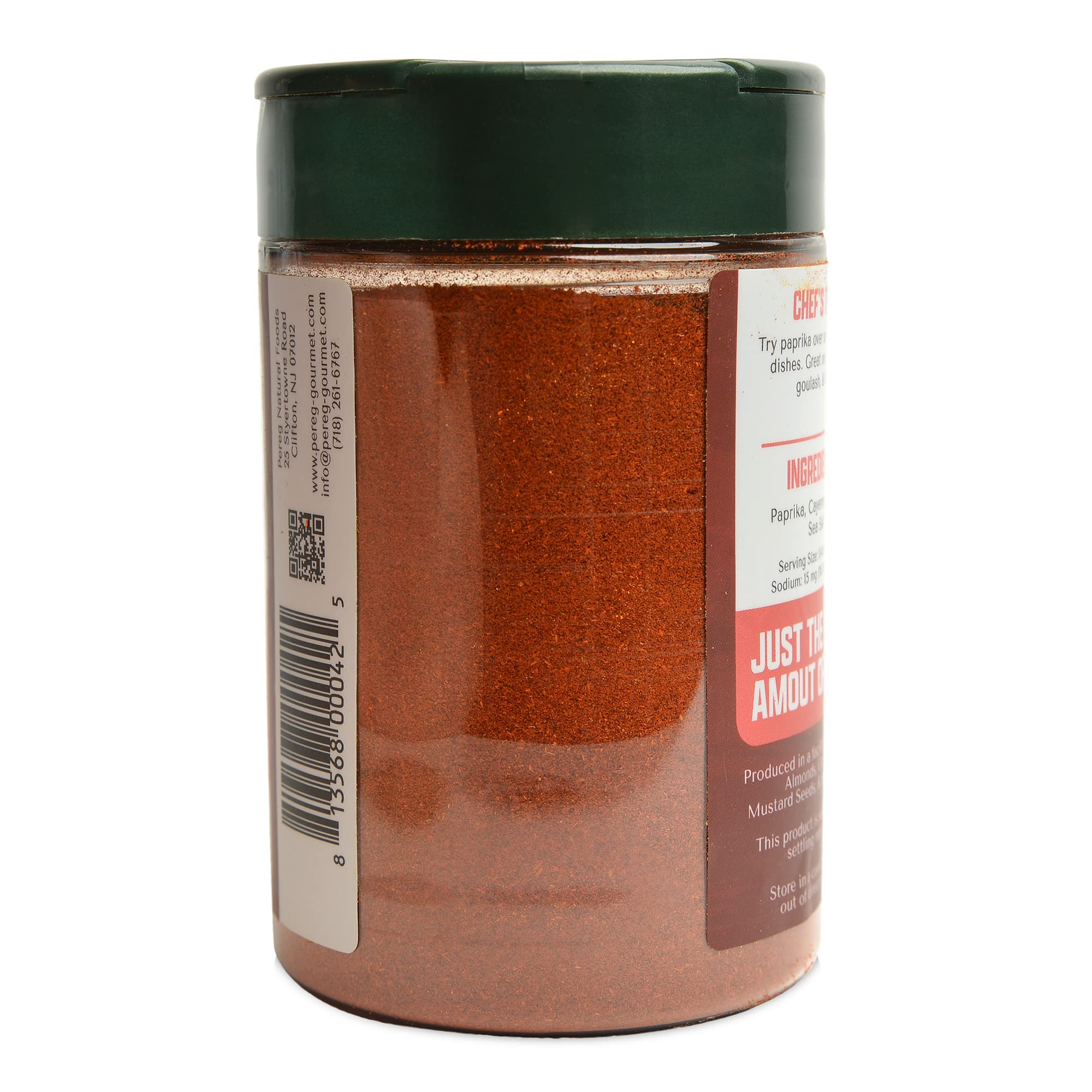 Pereg Hot Paprika Powder (4.25 Oz x 6 Pack) - Premium Gourmet Ground Chili Powder - Non-GMO, Gluten-Free, Kosher - Bulk Spices & Seasoning for BBQ, Grilling, Soups, and Meat Rubs