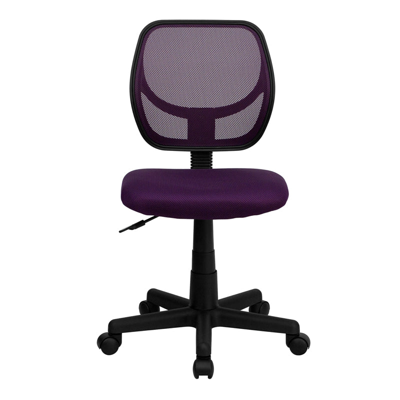 Ergonomic FLASH Neri Low Back Mesh Office Chair with Swivel Base & Curved Square Back - Breathable Mesh Task Chair for Home Office, Gaming & Workspaces