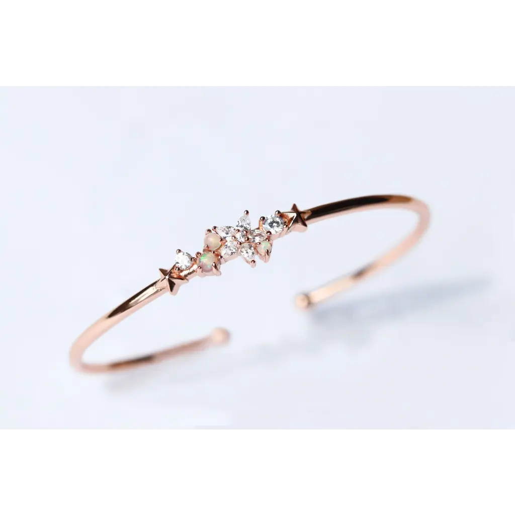 Ophelia Bangles Rose Gold Bracelets for Women - Elegant Stackable Jewelry for Everyday Wear & Special Occasions