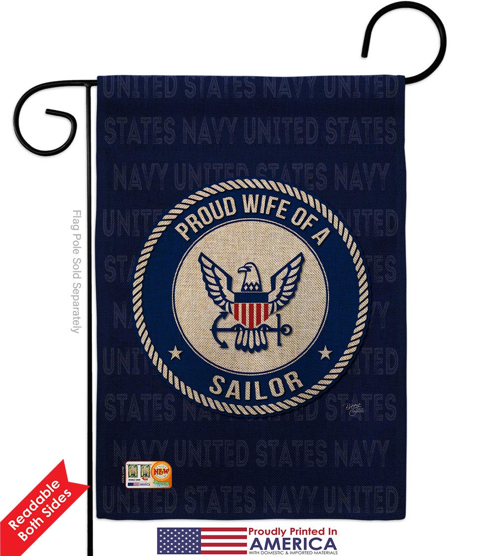 Double-Sided US Navy Seabee Garden Flag 28x40 Inch - Patriotic Military Yard Banner for Veterans, Armed Forces & Retirees - Made in USA | Perfect for Front Yard, Porch Decor & Patriotic Gift Giving
