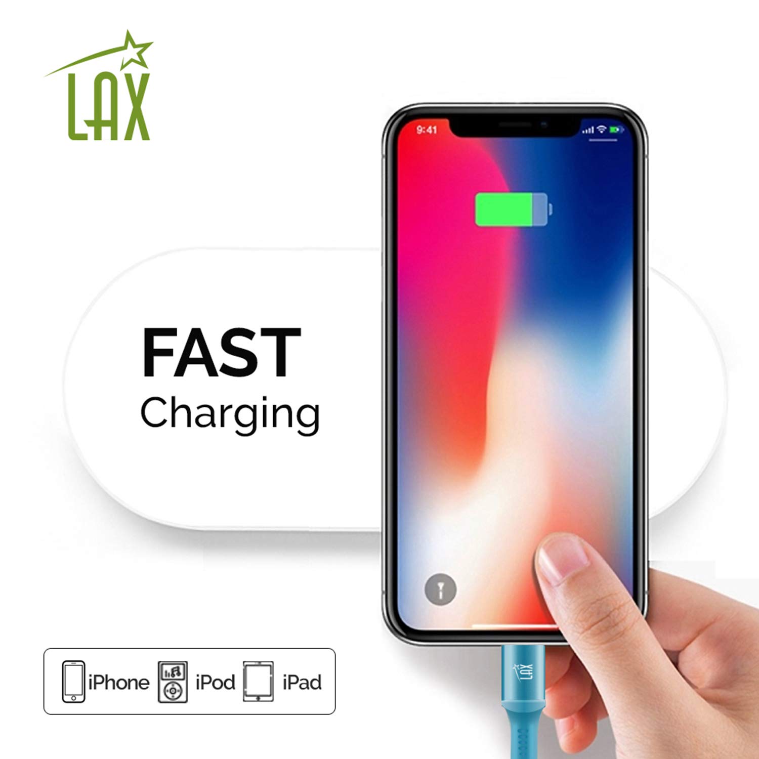 MFi Certified iPhone Charger Cable - Durable Braided Lightning to USB Cable for iPhone 14/13/12/11/XS/XR/X/8/7, iPad & iPod - Fast Charging & Data Sync - Perfect for Home, Office & Travel