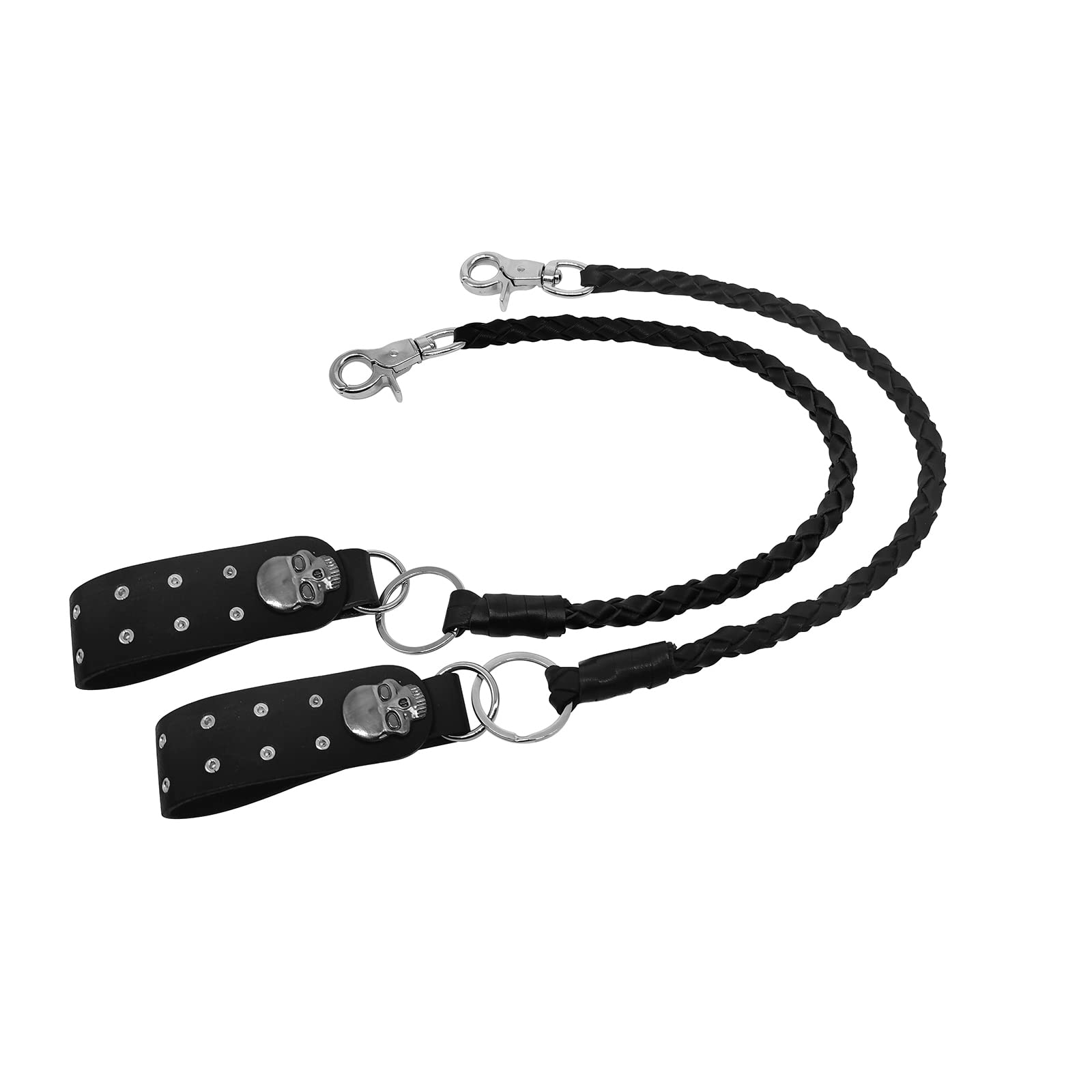 Genuine Leather Braided Pants Keychain - 22