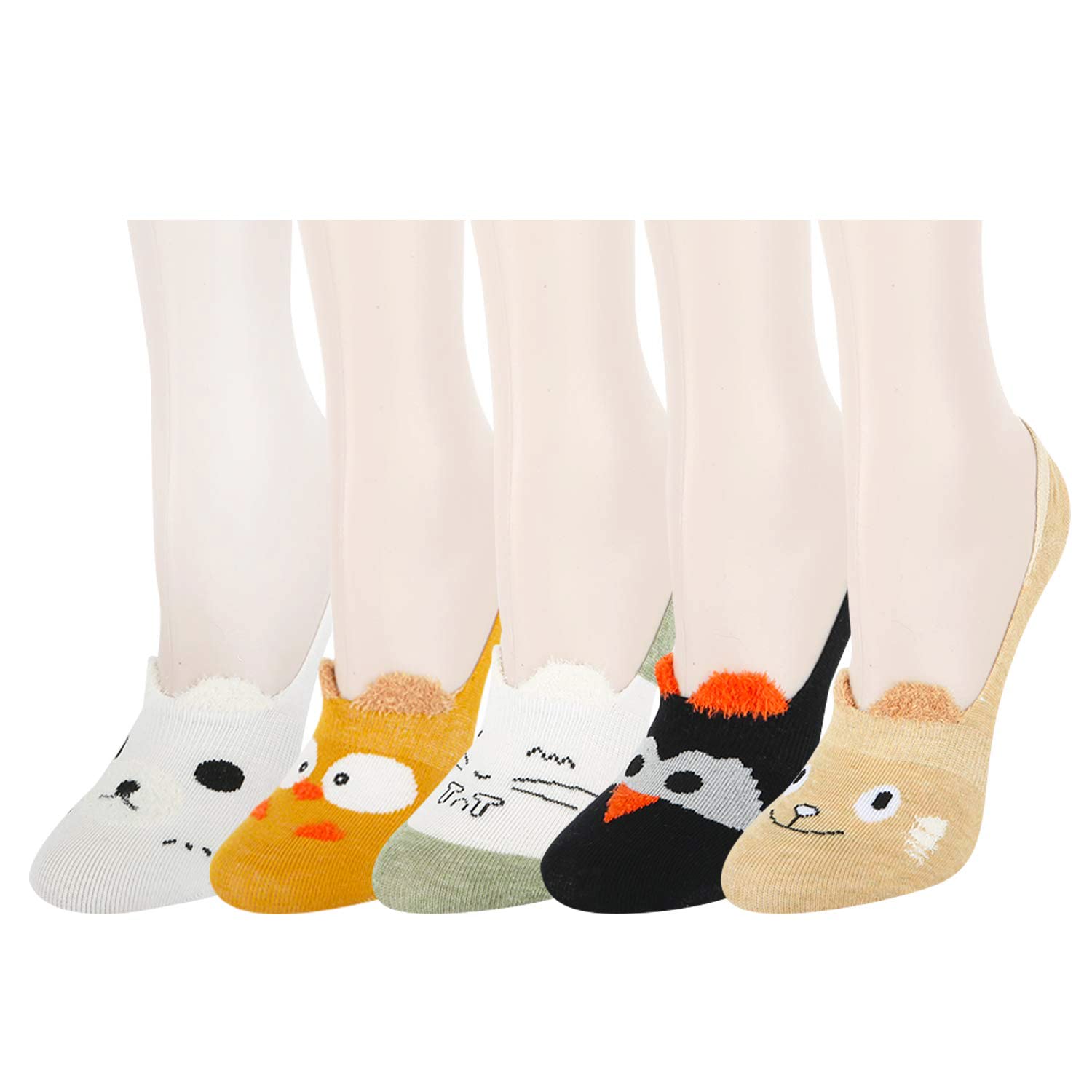 Women's Ankle Socks - Cute Non-Slip No Show Liner Socks with Funny Animal Patterns | Low Cut Short Socks for Girls & Women | Perfect Gift for Daily Wear, Sports & Casual Outfits
