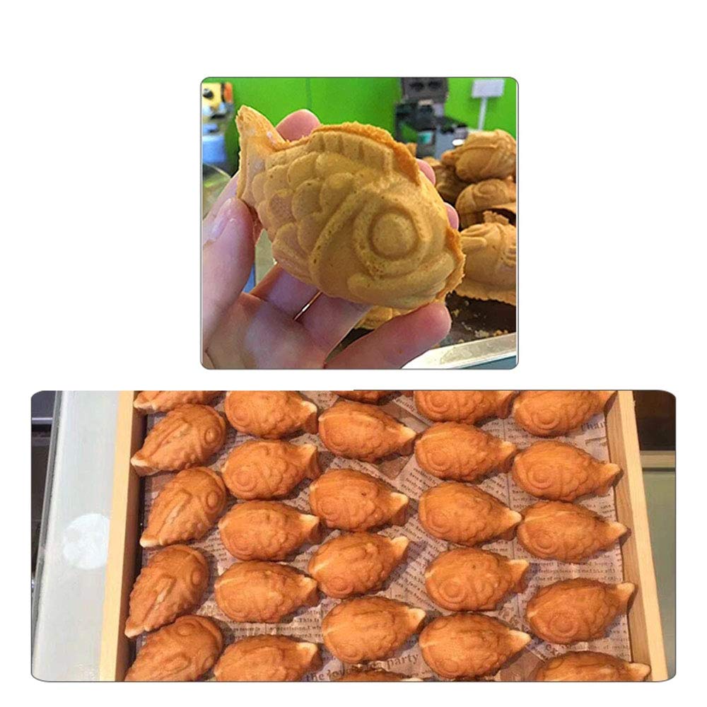 Mini Fish Waffle Cone Maker - Small Taiyaki Machine Baker for Japanese Fish Shaped Waffle Cakes - Non-Stick Electric Waffle Mold Pan Equipment (220V) - Perfect for Home, Party & Street Food Business