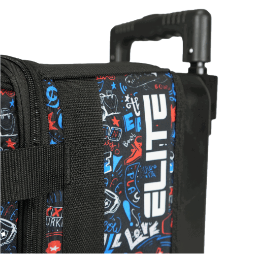 ELITE Basic Single Roller Bowling Bag for Men & Women - Durable Graffiti Design Bowling Ball Carrier - Perfect for League Play, Tournaments & Practice Sessions