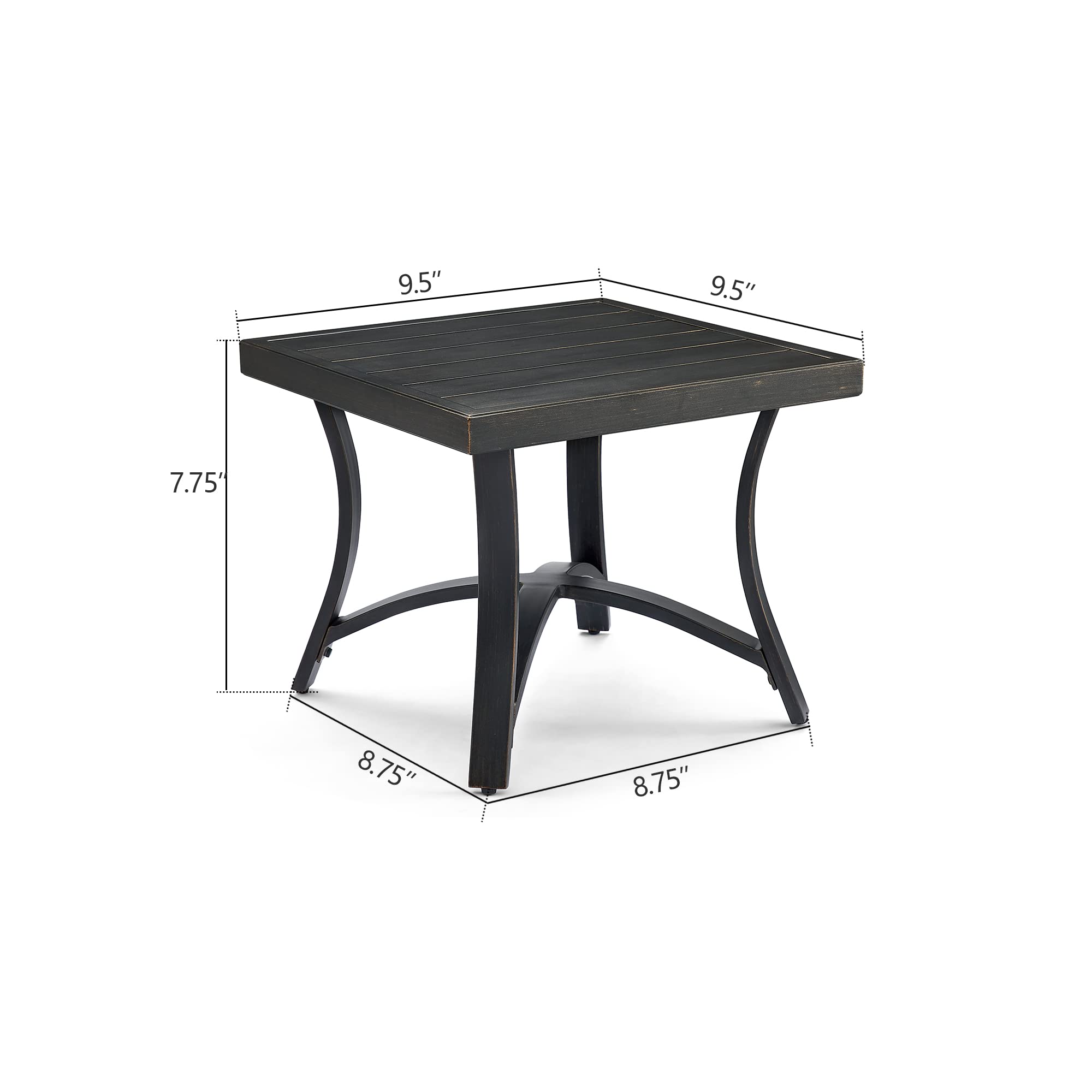 Ulax 3-Piece Outdoor Patio Furniture Set with 2 Club Chairs & Side Table - 100% Solution-Dyed Acrylic Cushions - Perfect for Backyard, Garden, and Poolside Relaxation