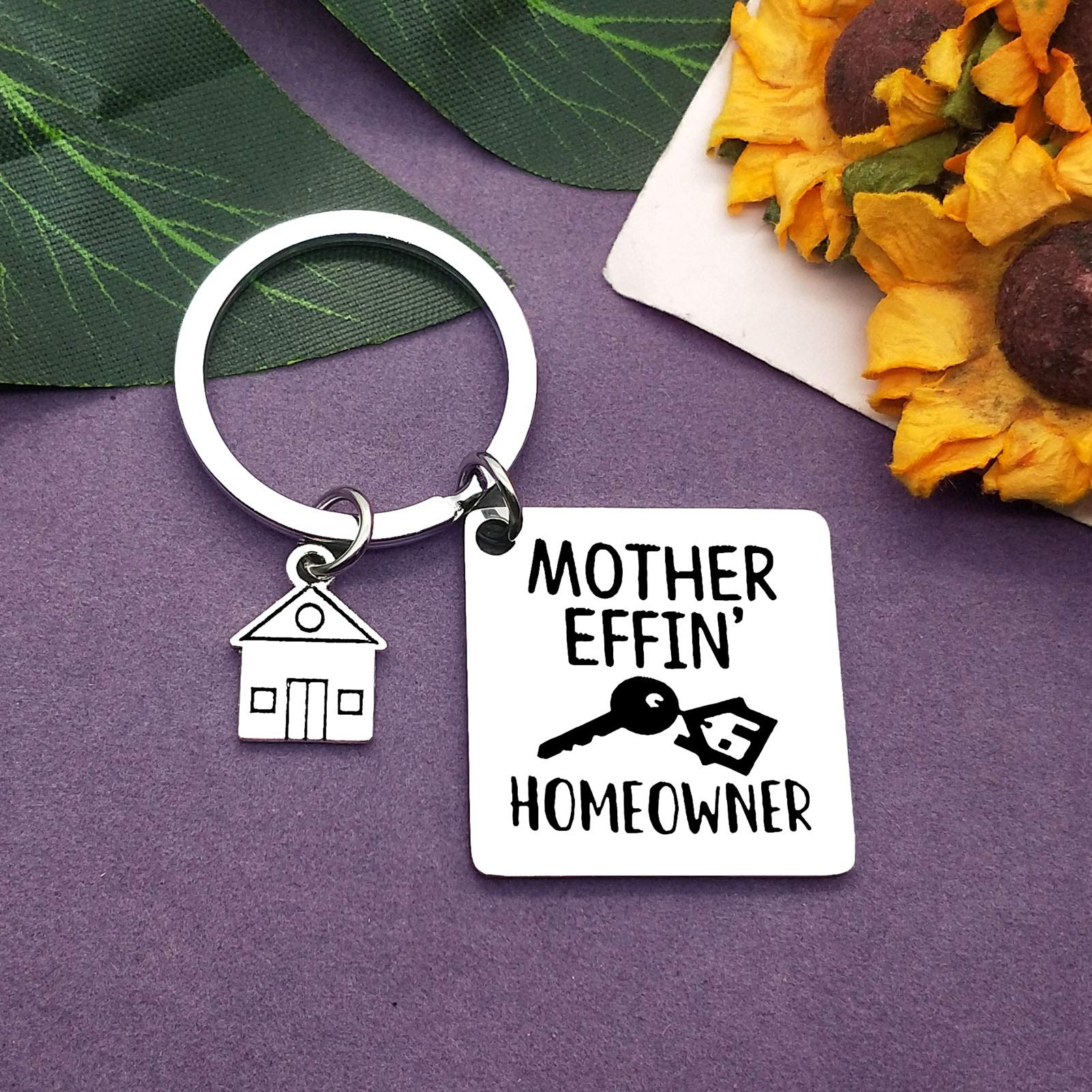 Vadaka New Home Keychain - Funny Housewarming Gift for Homeowners, Realtor Closing Present, Christmas Keyring Jewelry - Perfect for Housewarming Parties, Realtor Gifts & New Home Celebrations