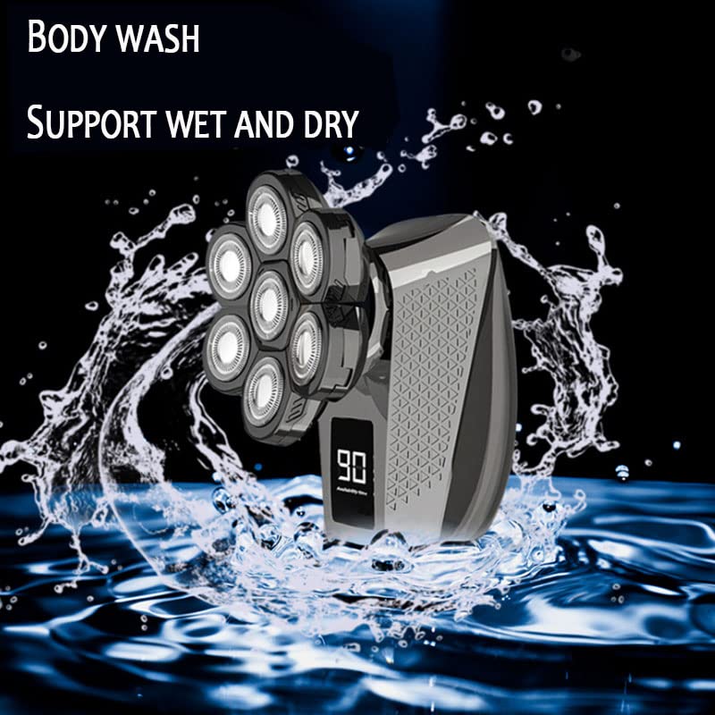 5-in-1 Rechargeable Electric Razor for Men - Beard Trimmer, Body Groomer & Head Shaver Kit | Wet/Dry Use for Face, Chest, Back & Bald Head Grooming | Perfect for Travel & Daily Shaving Routine