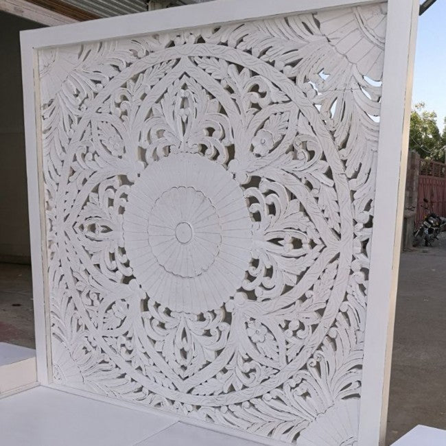 Dynasty Carved Panel King Size Bed - 72.8