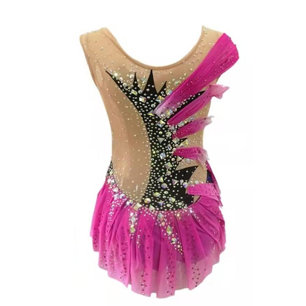 LIUHUO Rhythmic Gymnastics Leotard for Girls & Women - Competition Dance Costume with Stretchy Fabric | Perfect for Ballet, Gymnastics Performances & Dance Recitals
