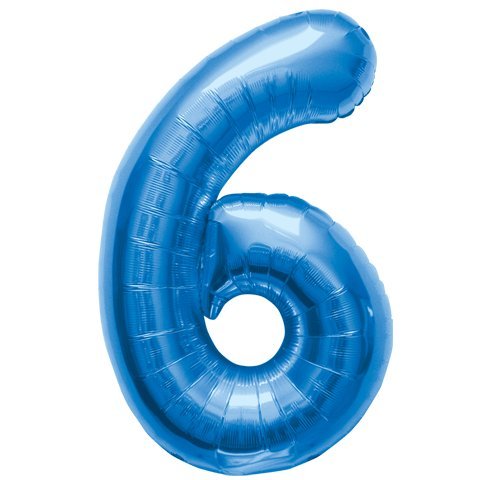 Mike the Knight Birthday Balloons Bundle - Blue Number 1st to 9th Birthday Decorations (6th Birthday Option) | Perfect for Kids' Birthday Parties, Baby Showers & Themed Celebrations